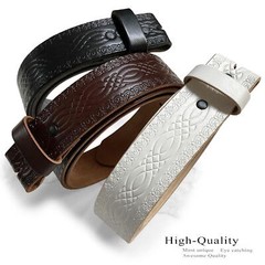 BS085-New Genuine Full Grain Engraved Leather Belt Strap 1-1/2″(38mm) Wide