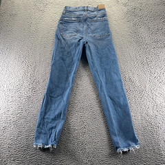 American Eagle Outfitters Jeans Womens 000 Blue Cotton Denim Straight High-Rise