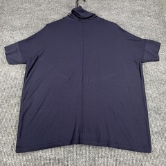 Lou & Grey Cowl Neck Pullover Shirt Womens Medium Relaxed Fit Short Sleeve Top