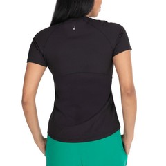 Spyder Active Women’s Size Large Black Ribbed Short Sleeve Active Tee Shirt