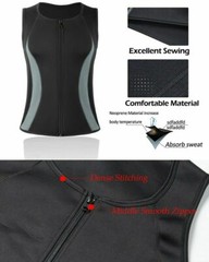 Men Neoprene Sauna Thermo Sweat Body Shaper Waist Trainer Fat Burner Corset Vest