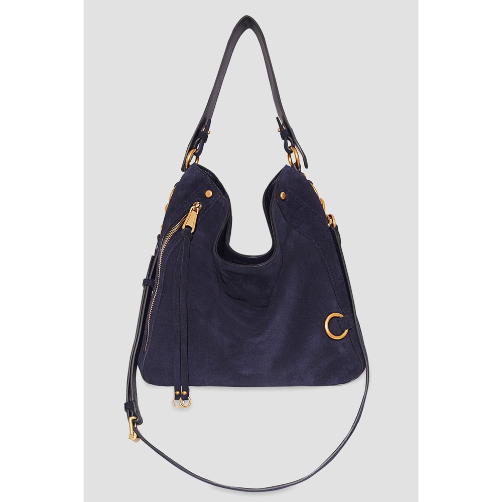 NWT Rebecca Minkoff MAB Leather Hobo Shoulder Crossbody Bag NAVY Suede AUTHENTIC