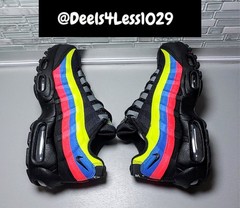 Nike Air Max 95 Black Neon Womens SZ 6/Kids 4.5Y Black Volt Blue Red DZ5635-001