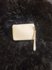 Michael Kors Madelyn OPTIC WHITE LEATHER CLUTCH