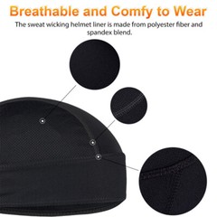 Cooling Motorcycle Wrap Biker Du Do Black Bandana Doo Rag Head Skull Cap Durag