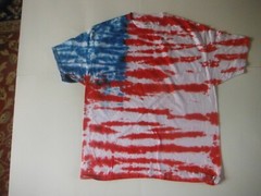 Haynes beefy-T tie dye procion fiber dye usa flag red white blue usa