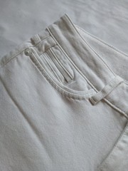 J. Jill Women’s White Denim Wide Leg Crop Pants Pockets Mid Rise Petite 2P