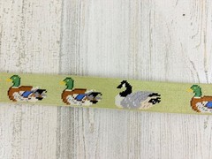 Smathers & Branson Duck Duck Goose Needlepoint Belt Sz 32