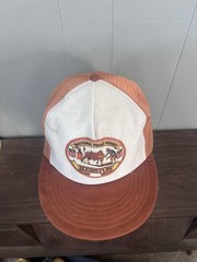 Vintage NFR National Finals Rodeo 1991 Slideback Trucker Hat White 90’s OSFA