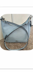 Coach Jules Hobo Light blue/Silver Retail $428 C9190
