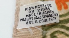 4 Vintage Scarf Acetate Rayon Made In Japan
