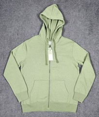 Men’s Hoodie L Green Goodfellow Zip Up Soft Fleece Standard Fit Sweatshirt