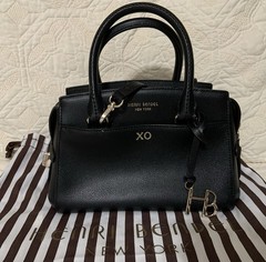 HENRI BENDEL W57th Black Mini Carryall Leather Crossbody Bag