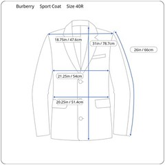 Burberry London Mens Three Button Sport Coat Size 40R Grey Wool Nailhead USA