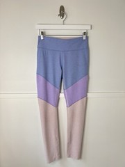 Outdoor Voices Color Block 7/8 Springs Leggings Lilac/Lavender/Dahlia Size S