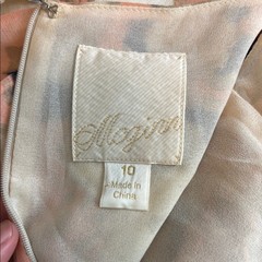 McGinn Orange Tan Ruched V-Neck Mini Dress Size 10