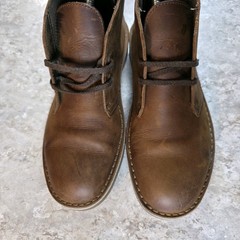 Clarks Desert Boots Men’s 7 M Chukka 15522 Brown Leather Shoes * Barely Worn *
