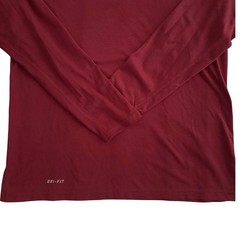 Nike Dri-FIT Mens Medium Maroon Long Sleeve Performance Shirt Athletic Running