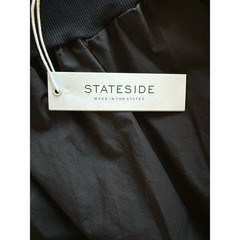 Stateside Structured Poplin Mixed Media Mock Neck Dress Size XS