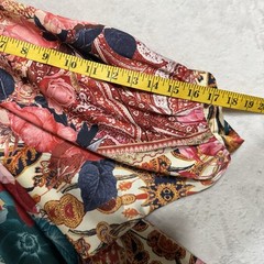 Chico’s Boho Floral Print Dress Blouse 00 2 XS Balloon Sleeve Oversized Tropical