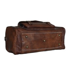 Handmade Genuine Leather Travel Duffel Luggage Weekender Overnight Bag Unisex