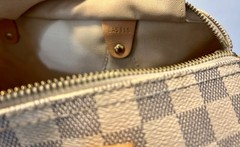 Louis Vuitton Damier Azur Checkered Zip-Top Speedy 35 Made in France