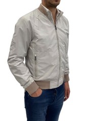 Giubbino estivo uomo MABRUN, grigio chiaro tinta unita regular fit, sconto 70%.