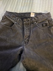 VTG Harley Davidson Mens Jeans Sz 30×30 Fits Black Denim Traditional Fit