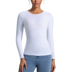 Women’s Long Sleeve Light Compression Shapewear – Seamless Waist Sculpting Top