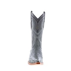 Los Altos Ostrich Boots XXX-Toe 950309 Mens Gray Wide Cowboy Western Boots