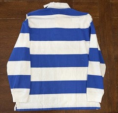 Polo Ralph Lauren Men’s 2XL Royal Blue/White Stripe Classic Fit Rugby Polo Shirt