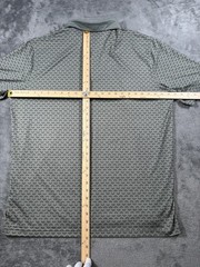 Walter Hagen II Polo Shirt Mens XL Gray Geometric Golf Stretch Jersey MGA31315