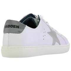 Steve Madden Men Lace Up Sneakers Dixxin Size US 7.5M White Faux Leather