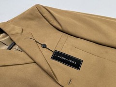 Mens Andrew Fezza Brown Three Button Suede Blend Sport Coat 44L NEW