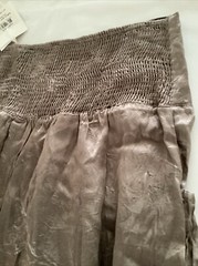 Masai Women Beige Metallic Ballon Smock Skirt Size M