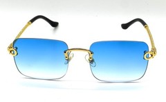 Hip Hop Men Sunglasses Rimless Square Shades Gold Designer Fashion Eye Glasses