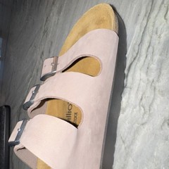 Papillio by Birkenstock Womens Pink Wedge Slide Sandals Buckle EU 36 Narrow