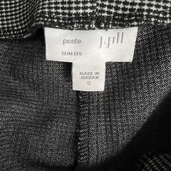 J. Jill Womens Ponte Slim Leg Pants Size Small Black White Pull-On