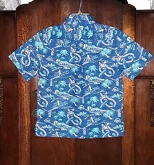 Reyn Spooner Boy’s One Fine Day Vallarta Blue Full Button Shirt Sizes