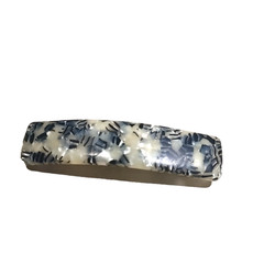 Hair Barrette Tension Clip Made On France Black Cream Midnight Escape