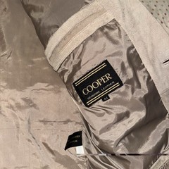 Cooper Men’s Leather Blazer Sport Coat – Size 44 Tan Suede Classic