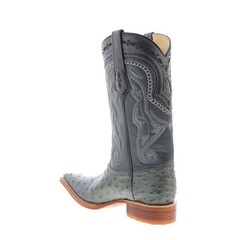 Los Altos Ostrich Boots XXX-Toe 950309 Mens Gray Wide Cowboy Western Boots