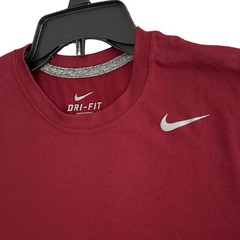 Nike Dri-FIT Mens Medium Maroon Long Sleeve Performance Shirt Athletic Running