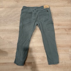 Eddie Bauer Canvas Utility Pants Mens 38×30 Olive Green Durable Workwear Stretch