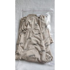 Y2K Levis Womens Tan All Over Logo Print Mock Neck Capsule Long Sleeve Top L