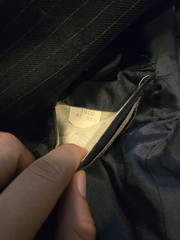 Kuppenheimer Navy Pinstripe 2 Piece Suit. Size 42R 35W30L
