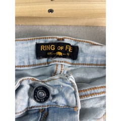 Ring of Fire Mens Slim Fit Distressed Ripped Light Wash Jeans W34 L30 C-396A