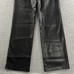 12th Tribe Womens Pants Black Size XL High Rise Wide Leg Faux Leather Cotton