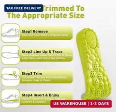 Height Increase Insoles for Men and Women (+1.37 inch) Discreet Shoe Lifts, 4D C