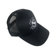 Amiri Unisex Black Mesh Back Cap Circular Text Record Logo Casual Hat